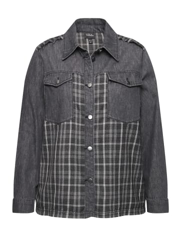 Ulla Popken Bluse in light grey denim