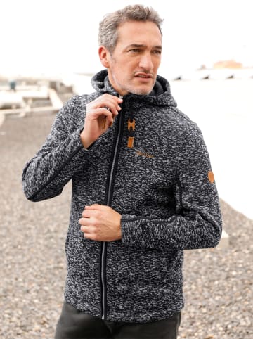 WITT WEIDEN Strickfleecejacke in schwarz-meliert
