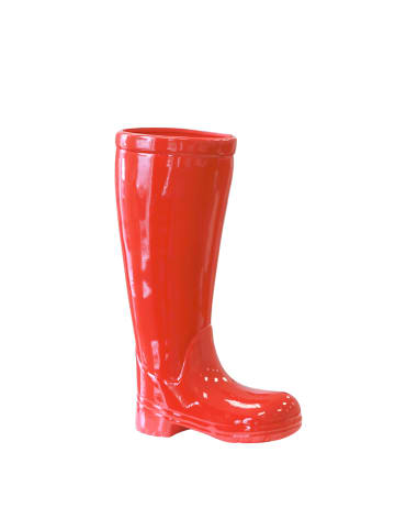 GILDE Schirmständer "Stiefel" in Rot - H. 45 cm - B. 26 cm