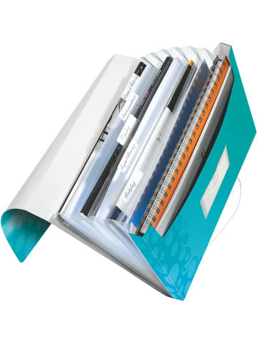 Leitz Projektmappe Wow A4 PP 6 Fächer eisblau