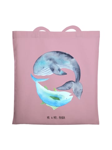 Mr. & Mrs. Panda Stofftasche Walfisch Thunfisch ohne Spruch in Rosa Pastell