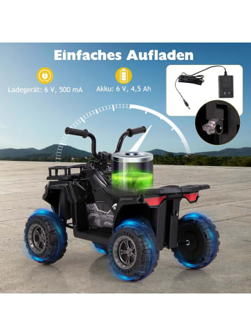 COSTWAY 6V Kinder Quad Elektro in Schwarz