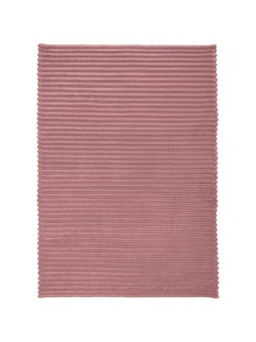 Erwin Müller Fleece, Microfaser Wohndecke Aosta in rosenholz