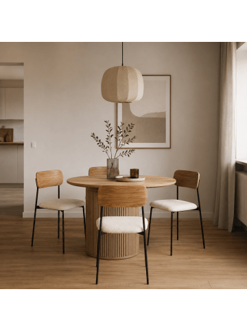 CALICOSY 4er-Set Stühlen LIVIO in Ecru - (W) 46 x (H) 78,3 x (L) 48 cm