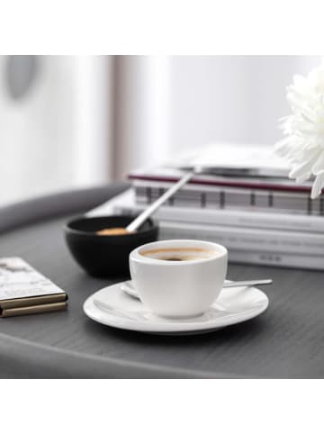 Villeroy & Boch 6er Set Mokka- / Espressotassen NewMoon in 100 ml in weiß