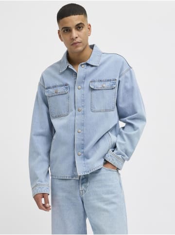 Jack & Jones Overshirt in Light Blue Denim