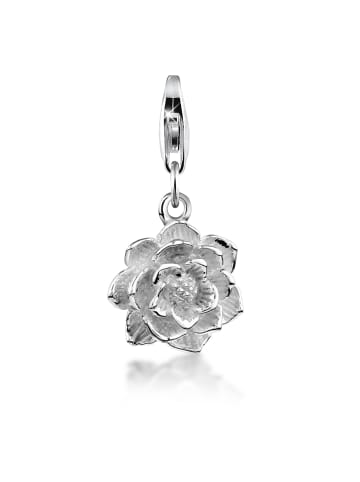 Nenalina Charm 925 Sterling Silber Blume, Lotusblume in Silber