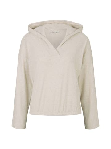 TOM TAILOR Denim Sweatshirt COZY V-NECK in Beige