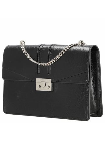 Seidenfelt Roros Big - Schultertasche 28 cm (oxblood/gold) in glossy black