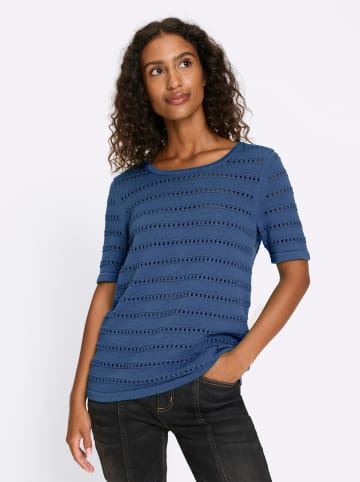 Heine Ajour-Pullover in jeansblau