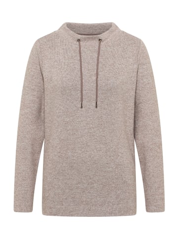 Cecil Melange Rib Funnel Neck in Chocolate Mousse Melange