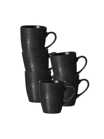 Ritzenhoff & Breker 6er Set Kaffeebecher Kitwe 370 ml in Schwarz