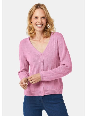 GOLDNER Kurzgröße:  Cardigan Cardigan in anemone