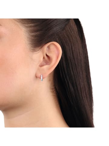 Amor Creolen Silber 925, rhodiniert in Silber