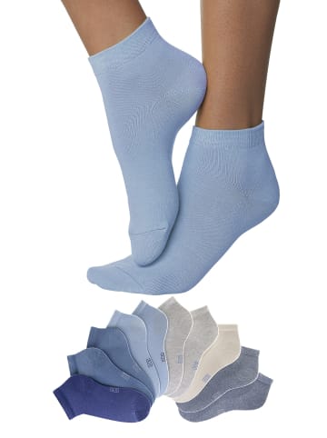 H.I.S Kurzsocken in 2x jeans meliert, 2x blau, 2x grau,  beige meliert