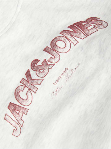 JACK & JONES Junior Kapuzenpullover in White Melange