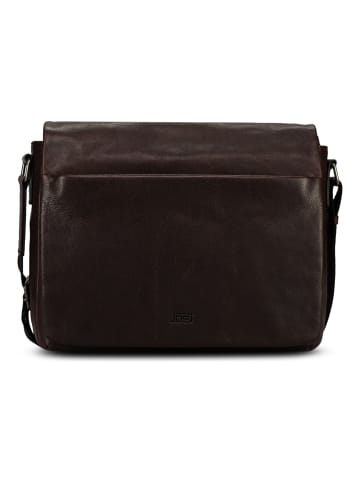Jost Glasgow Aktentasche RFID Schutz Leder 34 cm Laptopfach in brown