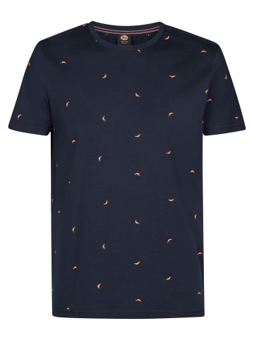 Petrol Industries T-Shirt mit Allover-Print Lava in Blau