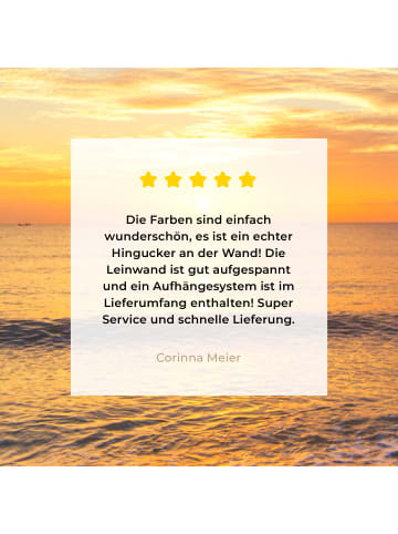 MuchoWow Leinwand bilder Sonnenuntergang Meer (BxH)