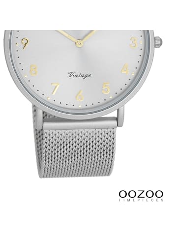 Oozoo Analog-Armbanduhr OOZOO Vintage Series grau groß (ca. 40mm)