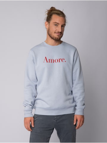 wat? Apparel Sweatshirt Amore in Serene Blue