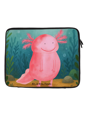 Mr. & Mrs. Panda Notebook Tasche Axolotl Glücklich Design ohne S... in Weiß