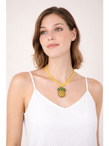 collezione alessandro Kurze Kette " Pineapple " in gelb