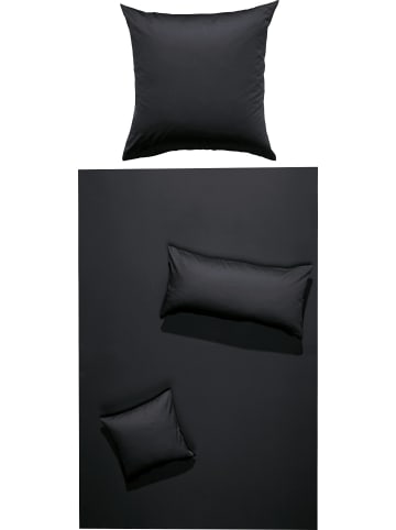 Erwin Müller Mako-Satin Bettwäsche Landshut in schwarz