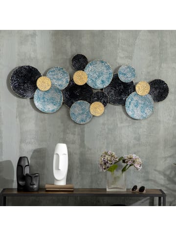 HOMCOM Wanddekoration-121L x 4B x 53H cm-Gold+Blau+chwarz