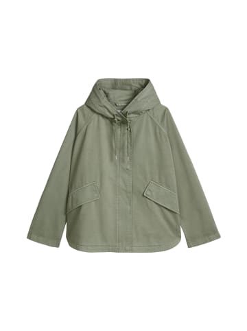 Cape-Jacke mit Kapuze relaxed garment-dyed in Fresh Sage