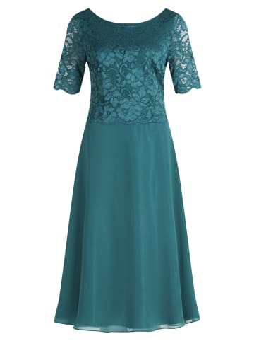 Vera Mont Cocktailkleid mit Spitze in Dark Emerald
