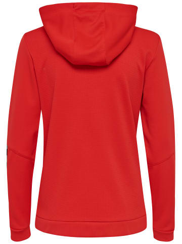 Hummel Hoodie Hmlauthentic Poly Zip Hoodie Woman in TRUE RED