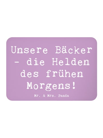 Mr. & Mrs. Panda Magnet Spruch Bäcker Helden mit Spruch in Lavendeltraum
