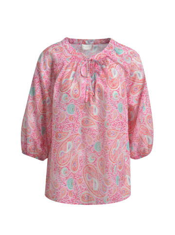 Milano Italy Bluse mit Neckpanel und 3/4-Raglanärmeln in Orchid Print