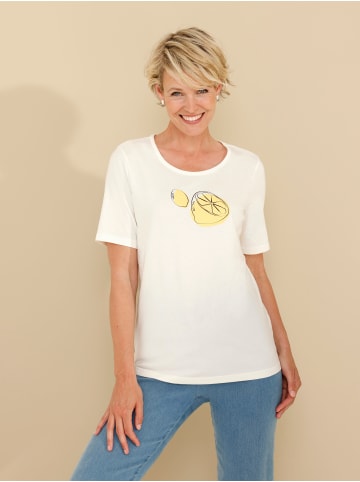 Sieh an! Rundhals-Shirt in zitrone + ecru-zitrone
