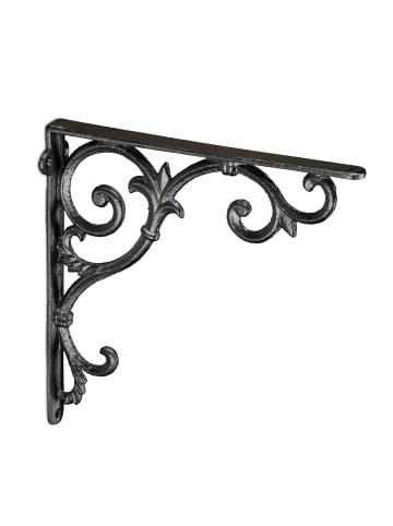 relaxdays 4 x Regalwinkel "Barocke Ornamente" in Schwarz