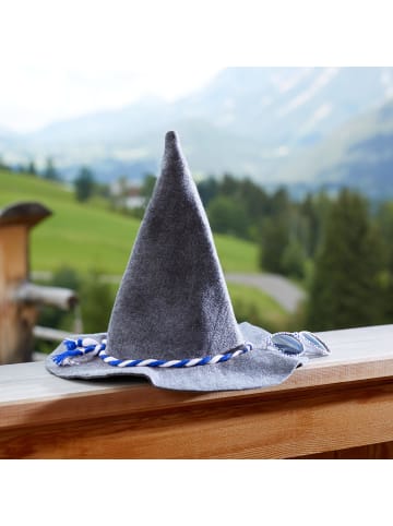 tectake Trachtenhut/Wiesnhut, in blau/weiß, Farblich abgestimmte Hutkordel