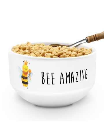 Mr. & Mrs. Panda schale Biene König mit Spruch in Weiß