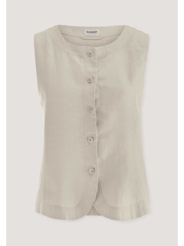 Hessnatur Hessnatur Weste Regular aus reinem Leinen in düne