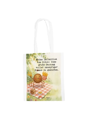 Mr. & Mrs. Panda Tasche Spinne Agathe Pommes Design mit Spruch in Weiß
