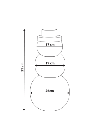 Beliani Dekoleuchte BANGA in Beige - (W) 26 x (H) 51 x (L) 26 cm