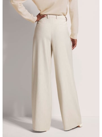 MADELEINE Elegante Stretchhose mit Bügelfalten in perlweiß / wollweiß / melange