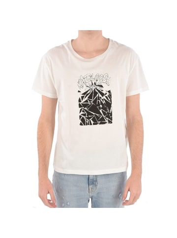 Braun Weiß Baumwolle T-Shirt