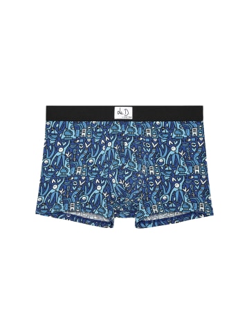 HOM Retro Boxer Voyages Boxer Briefs in blue print