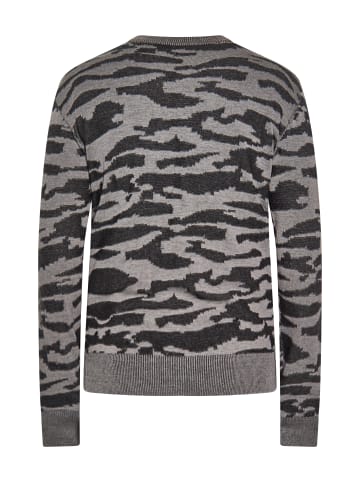 TUFFSKULL Pullover in SCHWARZ GRAU MELANGE