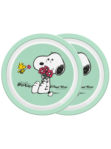 Geda Labels Teller Snoopy Kids 2er Set in Grün - 21,5 cm