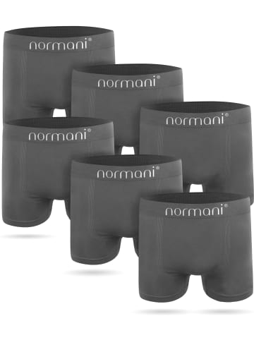 normani 6 Stück Mikrofaser-Boxershorts für Herren aus Nylon in Grau