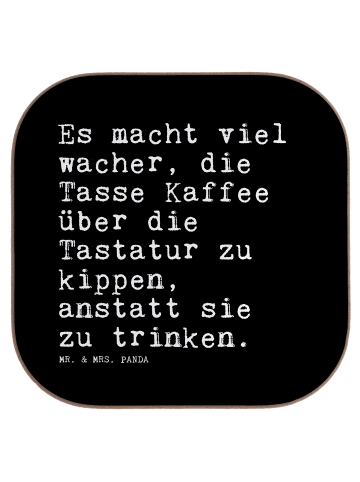 Mr. & Mrs. Panda Untersetzer Es macht viel wacher,... mit Spruch in Schwarz