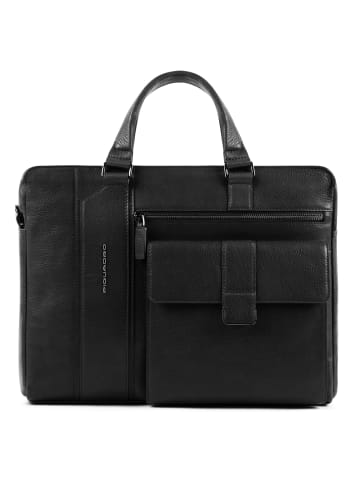 Piquadro Kobe Aktentasche 40 cm Leder Laptopfach in black