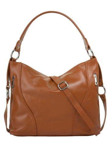 Samantha Look Handtasche echt Leder in cognac